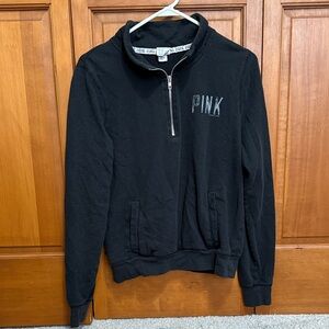 Victoria's Secret Black Half-Zip Sweatshirt